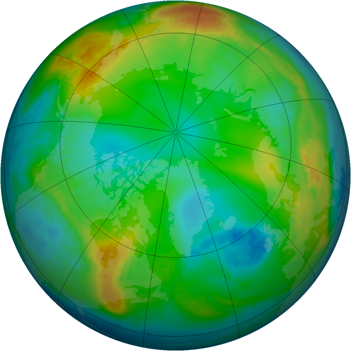 Arctic ozone map for 03 December 1980